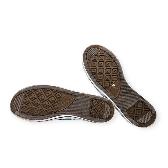 Converse All Star Sneakers blue/green Embroidered Eyelet Shoes women’s size 7 - Picture 11 of 12